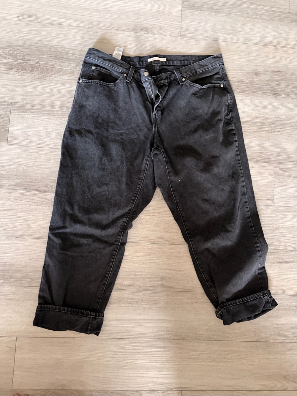 Levi's Women's Washed Black Boyfriend Jeans